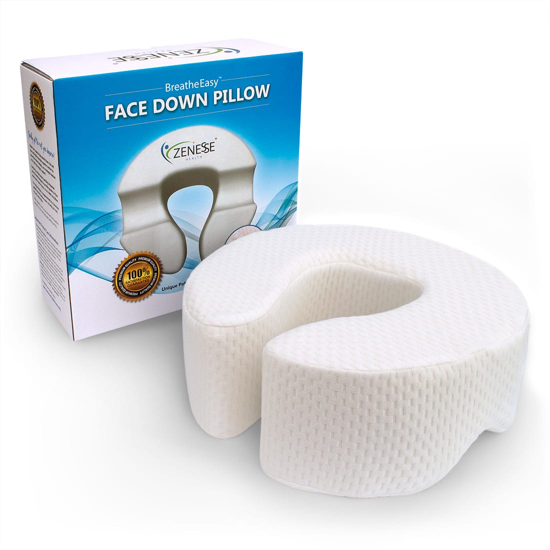 Breathe Easy Premium Face Down Pillow Zenesse Health Orthopedic
